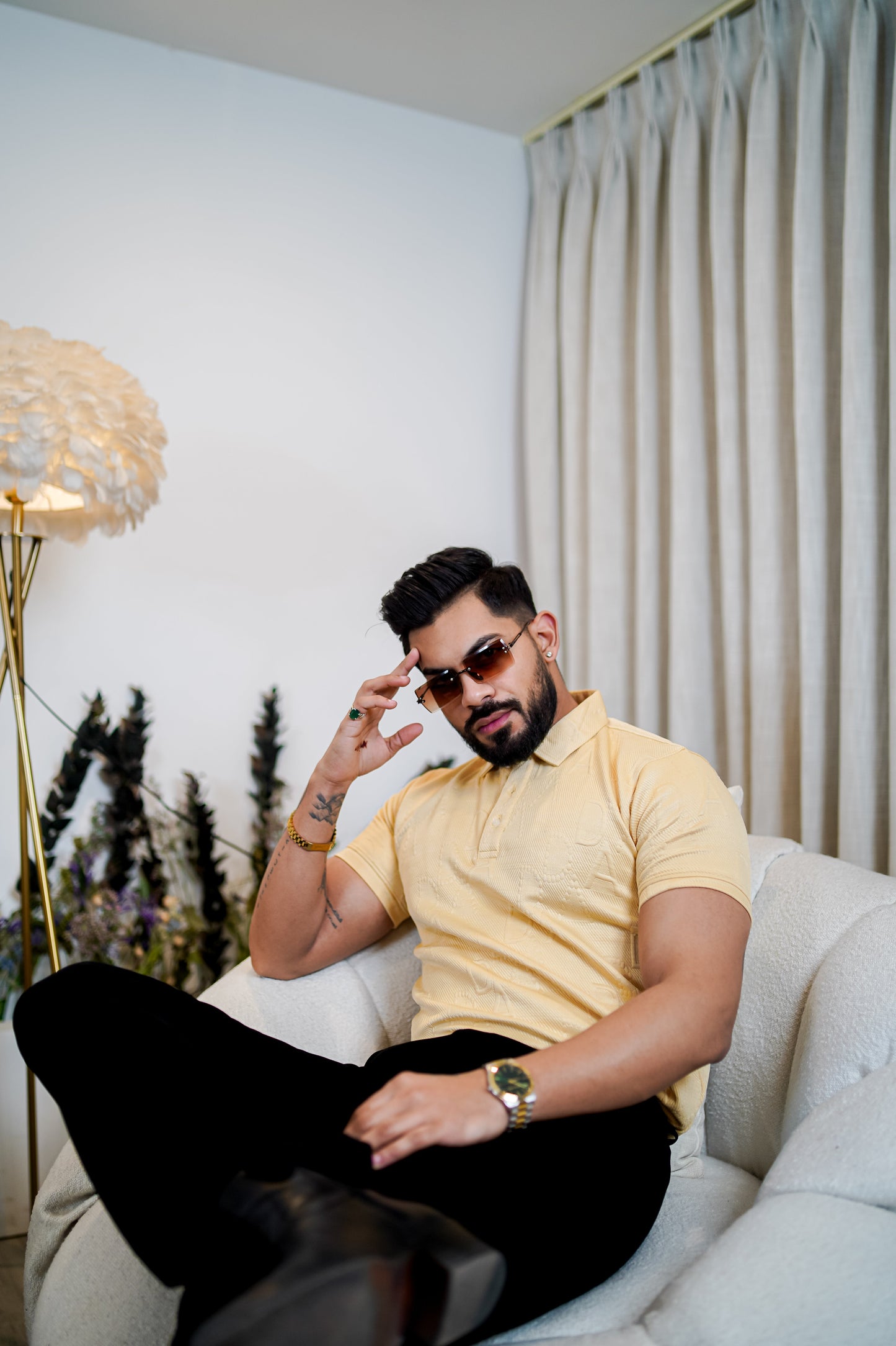 Weffi Embossed Premium Polo T Shirt - Half Sleeve