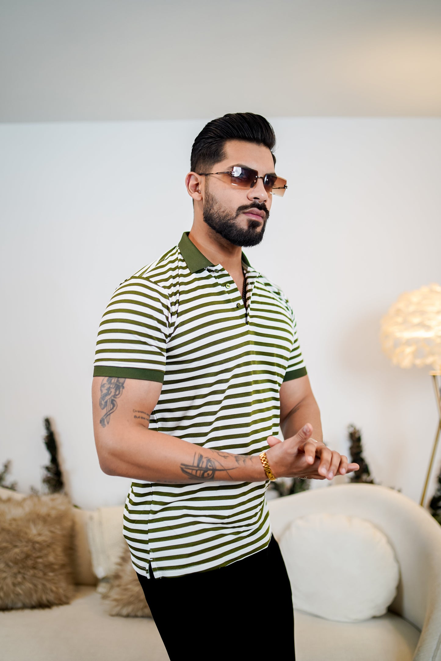 Signature Striped Polo T Shirt - Premium Style