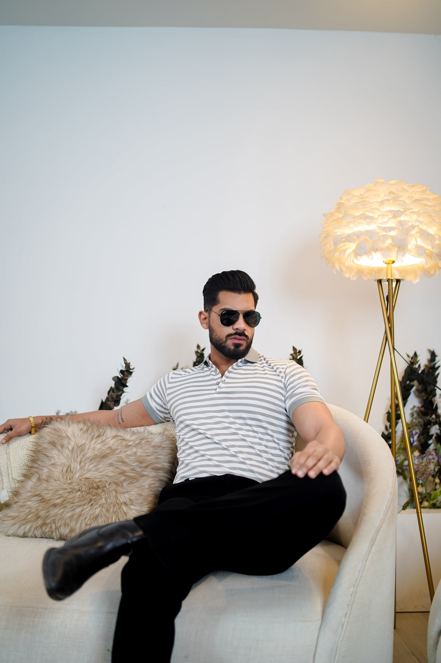 Signature Striped Polo T Shirt - Premium Style