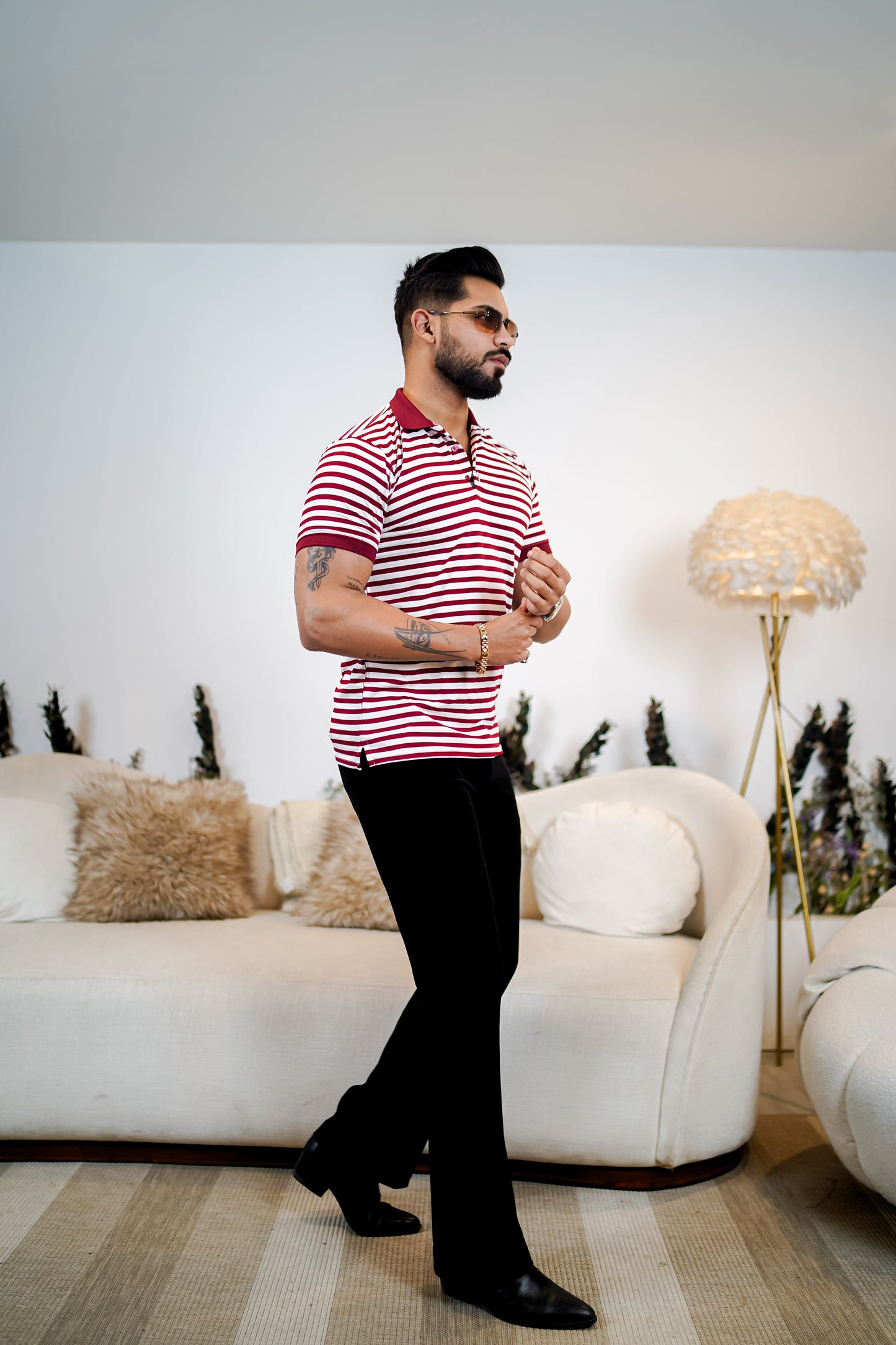 Signature Striped Polo T Shirt - Premium Style