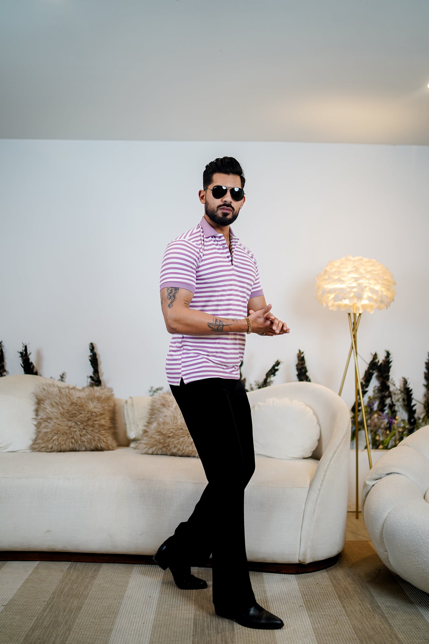 Signature Striped Polo T Shirt - Premium Style