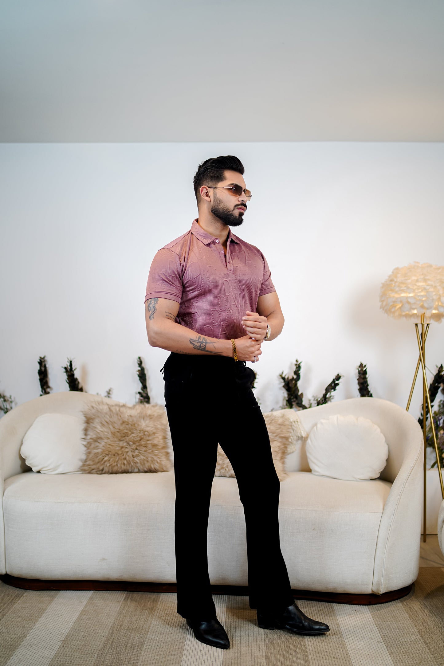 Weffi Embossed Premium Polo T Shirt - Half Sleeve