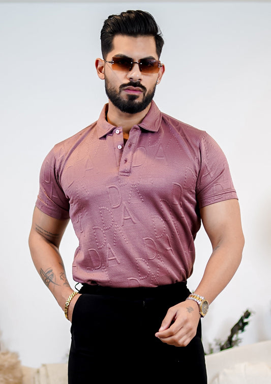 Weffi Embossed Premium Polo T Shirt - Half Sleeve